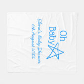 Babyblau-Babydusche - Name der Vergangenheit Fleecedecke (Vorderseite (Horizontal))