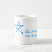 Babyblau-Babydusche - Name der Vergangenheit Kaffeetasse (Mittel)