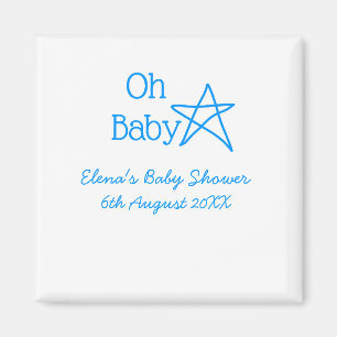 Babyblau-Babydusche - Name der Vergangenheit Magnet