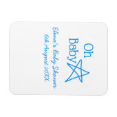 Babyblau-Babydusche - Name der Vergangenheit Magnet (Horizontal)