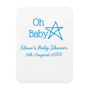 Babyblau-Babydusche - Name der Vergangenheit Magnet