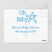 Babyblau-Babydusche - Name der Vergangenheit Postkarte (Rückseite)