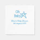 Babyblau-Babydusche - Name der Vergangenheit Serviette (Vorderseite)