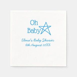 Babyblau-Babydusche - Name der Vergangenheit Serviette