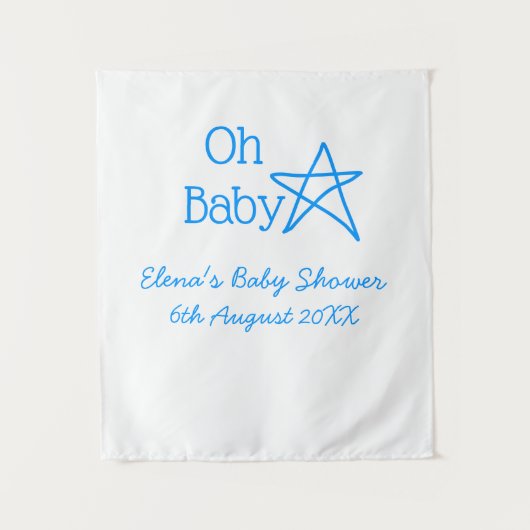 Babyblau-Babydusche - Name der Vergangenheit Wandteppich (Vorderseite)