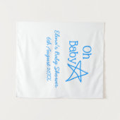 Babyblau-Babydusche - Name der Vergangenheit Wandteppich (Vorderseite (Horizontal))