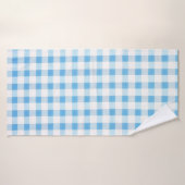 Babyblau Gingham Badehandtuch (Badehandtuch)