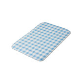 Babyblau Gingham Badematte (Schrägansicht)