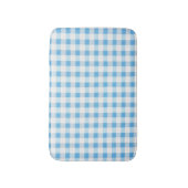 Babyblau Gingham Badematte (Vorderseite Vertikal)