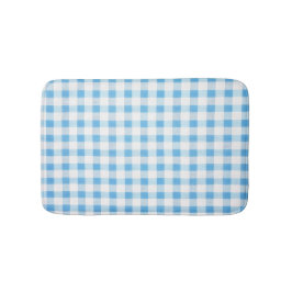 Babyblau Gingham Badematte
