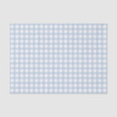 Babyblau Gingham-Muster Seidenpapier (Vorderseite)