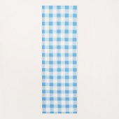 Babyblau Gingham Yogamatte (Vorderseite)