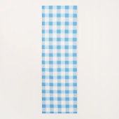 Babyblau Gingham Yogamatte (Rückseite)