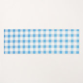 Babyblau Gingham Yogamatte (Vorderseite (Horizontal))