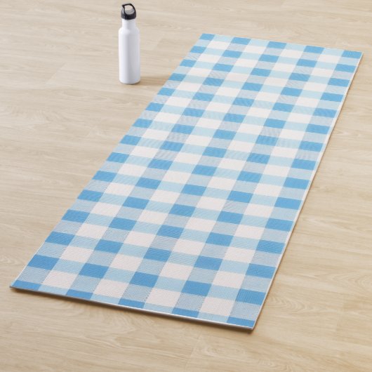Babyblau Gingham Yogamatte (Beispiel)