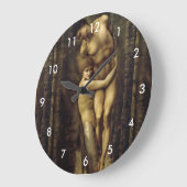 Babyblau Große Wanduhr (Winkel)