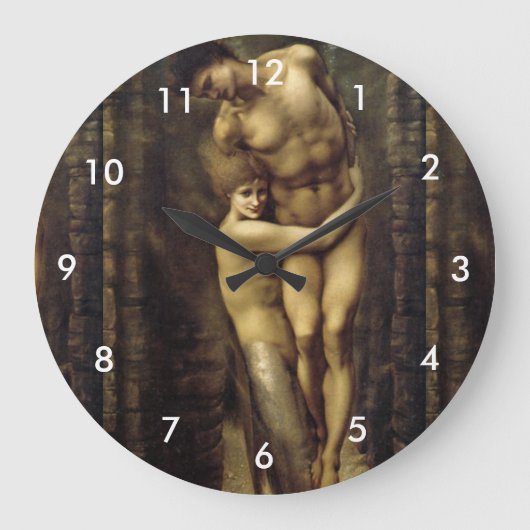 Babyblau Große Wanduhr (Vorderseite)