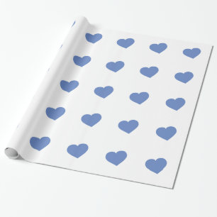 Babyblau-Herzen-Geschenkpapier Geschenkpapier