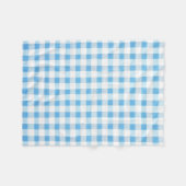 Babyblau kariert fleecedecke (Vorderseite (Horizontal))