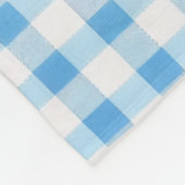 Babyblau kariert fleecedecke (Ecke)