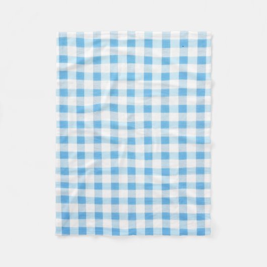 Babyblau kariert fleecedecke (Vorderseite)