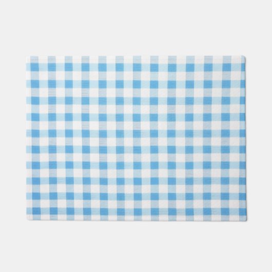 Babyblau kariert fußmatte (Vorderseite)