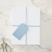 Babyblau kariert geschenkanhänger (Mit Garn)