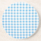 Babyblau kariert getränkeuntersetzer (Vorne)