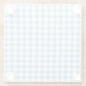 Babyblau kariert glasuntersetzer (Rückseite)
