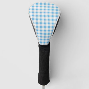 Babyblau kariert golf headcover