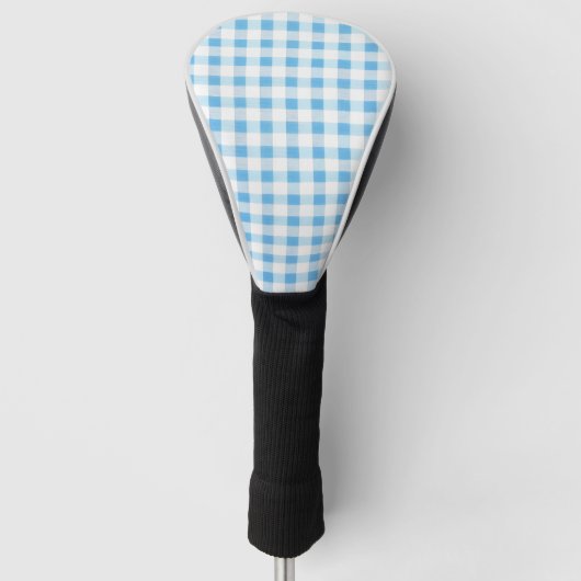 Babyblau kariert golf headcover (Vorderseite)