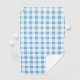 Babyblau kariert golfhandtuch