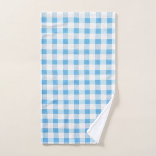 Babyblau kariert handtuch (Handtuch)