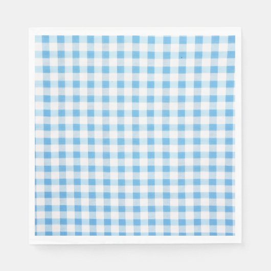 Babyblau kariert serviette (Vorderseite)