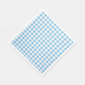 Babyblau kariert serviette (Ecke)