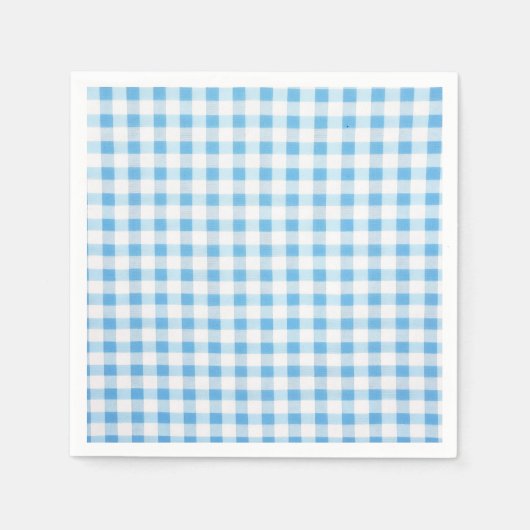 Babyblau kariert serviette (Vorderseite)