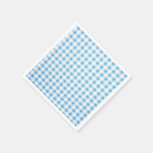 Babyblau kariert serviette (Ecke)