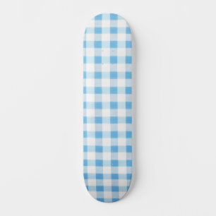 Babyblau kariert skateboard