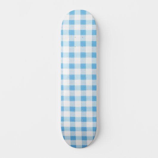 Babyblau kariert skateboard (Vorderseite)