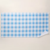 Babyblau kariert strandtuch (Vorderseite)