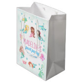 Babyblau Mittlere Geschenktüte (Rückseite Schrägansicht)