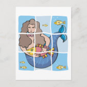 Babyblau Postkarte (Vorderseite)