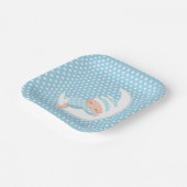 Babyblau über der Mondplatte Pappteller (Gewinkelt)