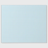Babyblau | White Gingham Wrapping Paper Geschenkpapier (Flach)