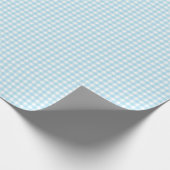 Babyblau | White Gingham Wrapping Paper Geschenkpapier (Ecke)