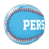 Babyblau | White Retro Baseball Sports (Vorderseite Links)