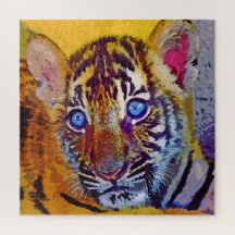 Babyblaue Augen Tigerbaby