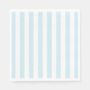 Babyblaue und weiße gestreifte Papiertücher Serviette
