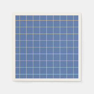 BabyBlue und Limone Checkered Papierservietten