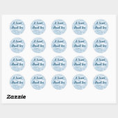 Babyblue Wedding - Save the Date Runder Aufkleber (Blatt)